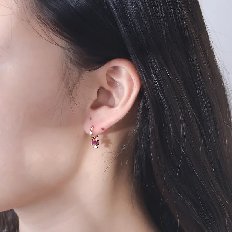 The Luma Zircon Square Drop Earrings