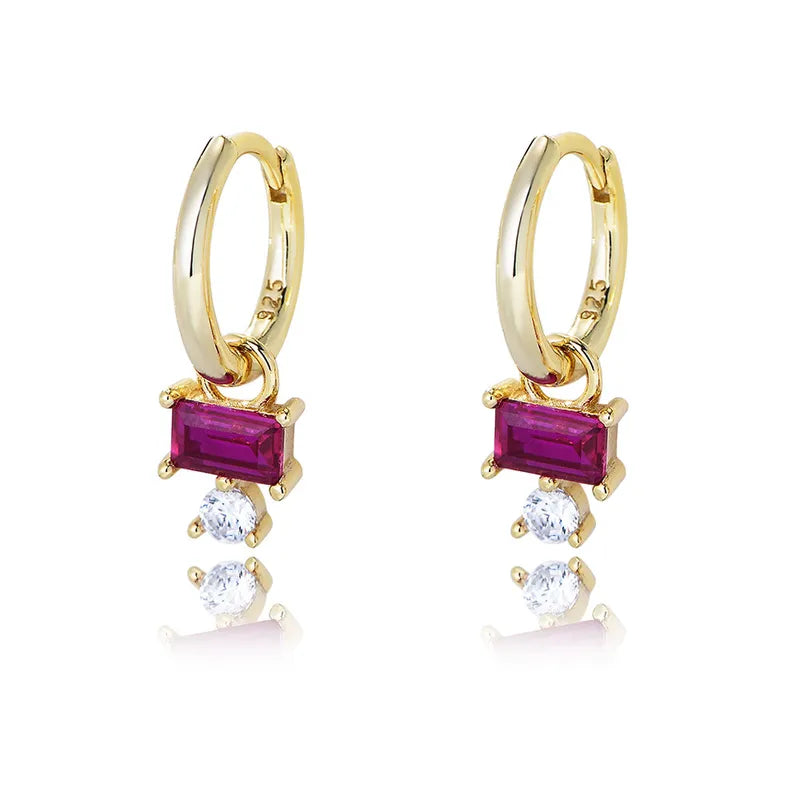 The Luma Zircon Square Drop Earrings