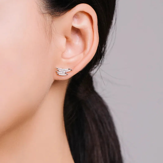 Celestia Zircon Wing Stud Earrings