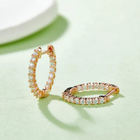 The Elara Radiant Moissanite Hoops