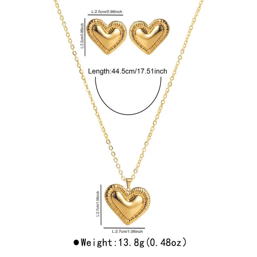 Azure Coast Statement Necklace Set with heart design – coastal-inspired jewelry for women