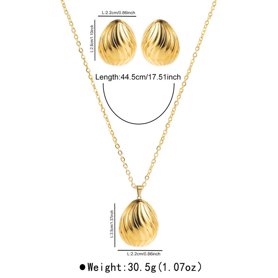 Azure Coast Statement Necklace Set with scallop design – timeless coastal jewelry for women